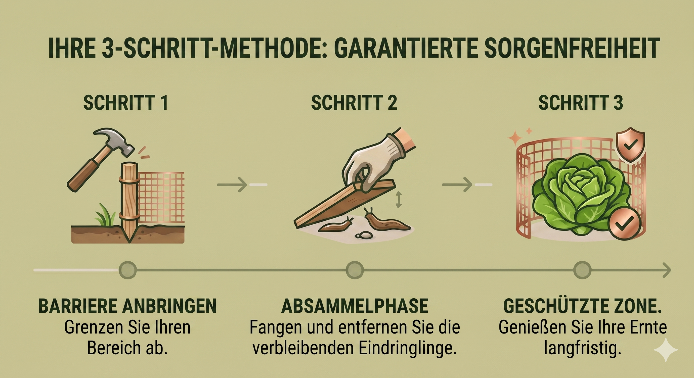 Installation des Schneckennetzes