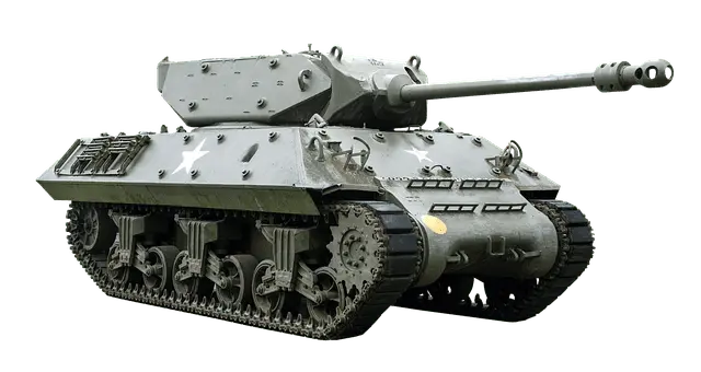 ein Panzer, um den Krieg gegen die Schnecken darzustellen